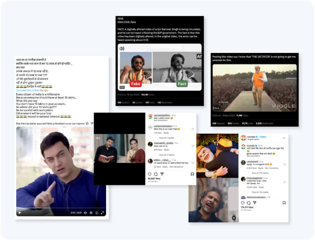 Deepfakes featuring politicians contesting in the elections were widely amplified on social media during the lok sabha election 2024