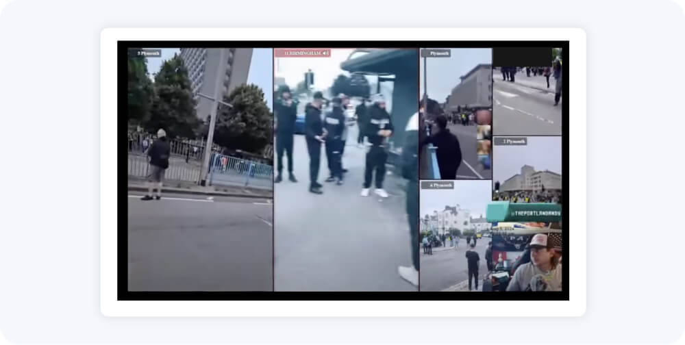 Livestreams, short-form videos and private messaging apps used to incite anti-migrant riots in the uk 7 Users employed panoptic livestreams on mainstream platforms to expand coverage of the violent anti-migrant disorder.