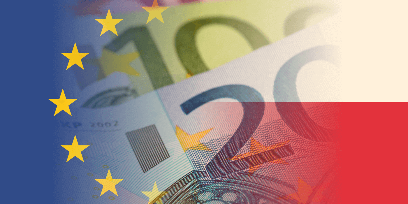 Image of euro banknotes with the eu flag overlay, representing the digital operational resilience act (dora)