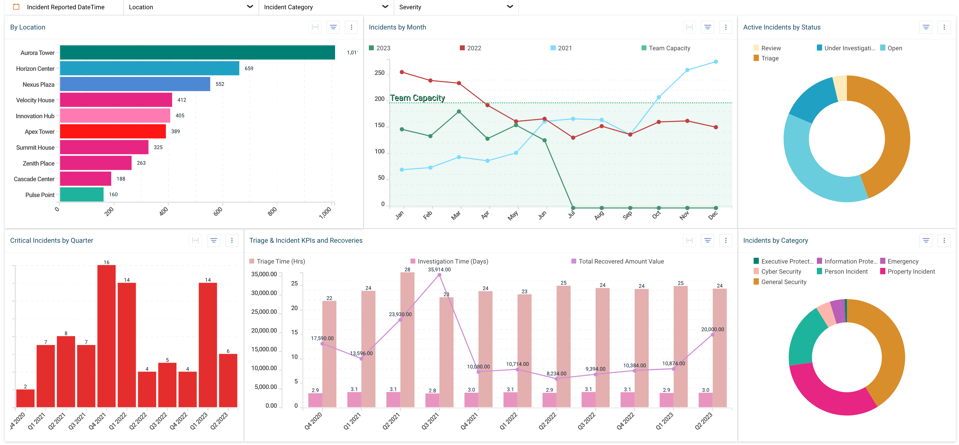 Im program overview dashboard -business intelligence reporting