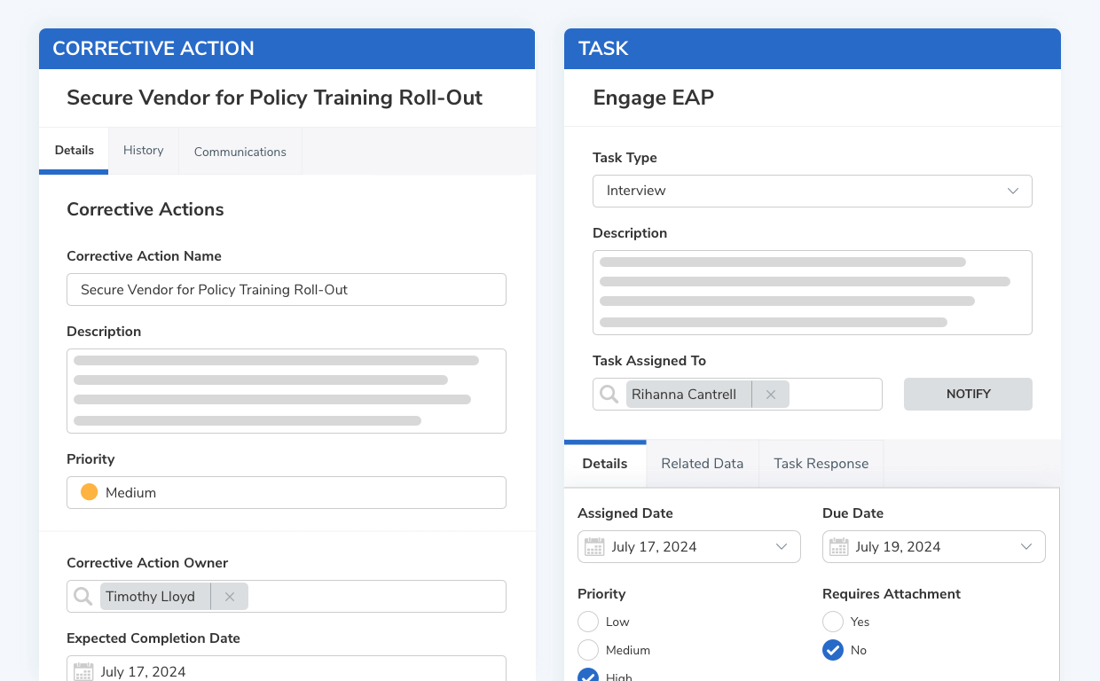 Connect teams within our Whistleblowing software portal