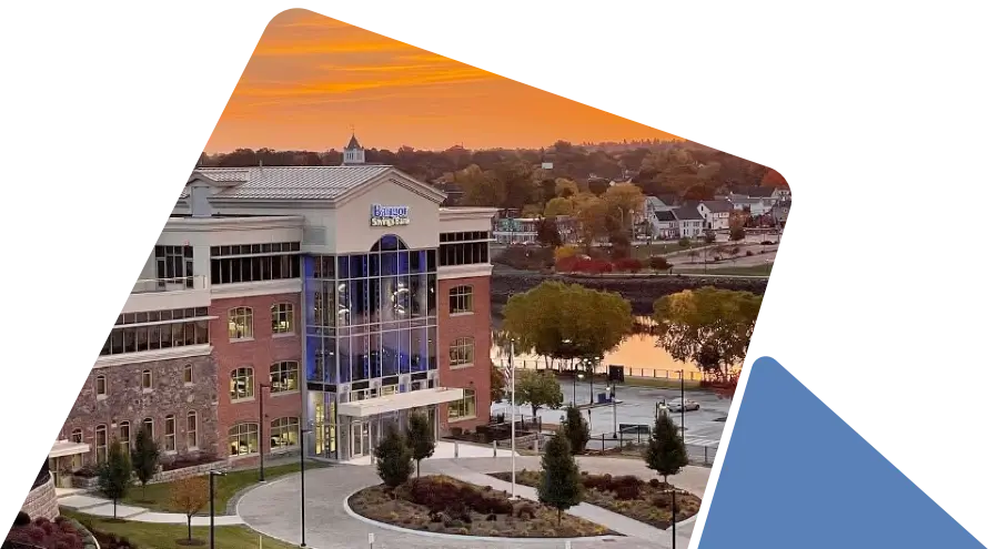 Bangor Savings Bank building as part of a Resolver case study on the financial institution's ERM software solutions